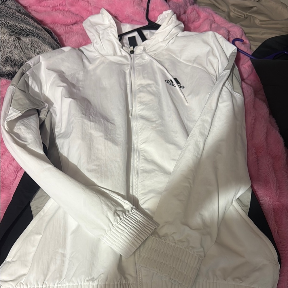 Adidas White Reflective Ski Snow Jacket